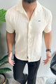 Turbo Artistic Touch Comfort Casual Shirt In Cream