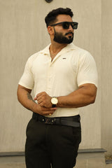 Turbo Artistic Touch Comfort Casual Shirt In Cream