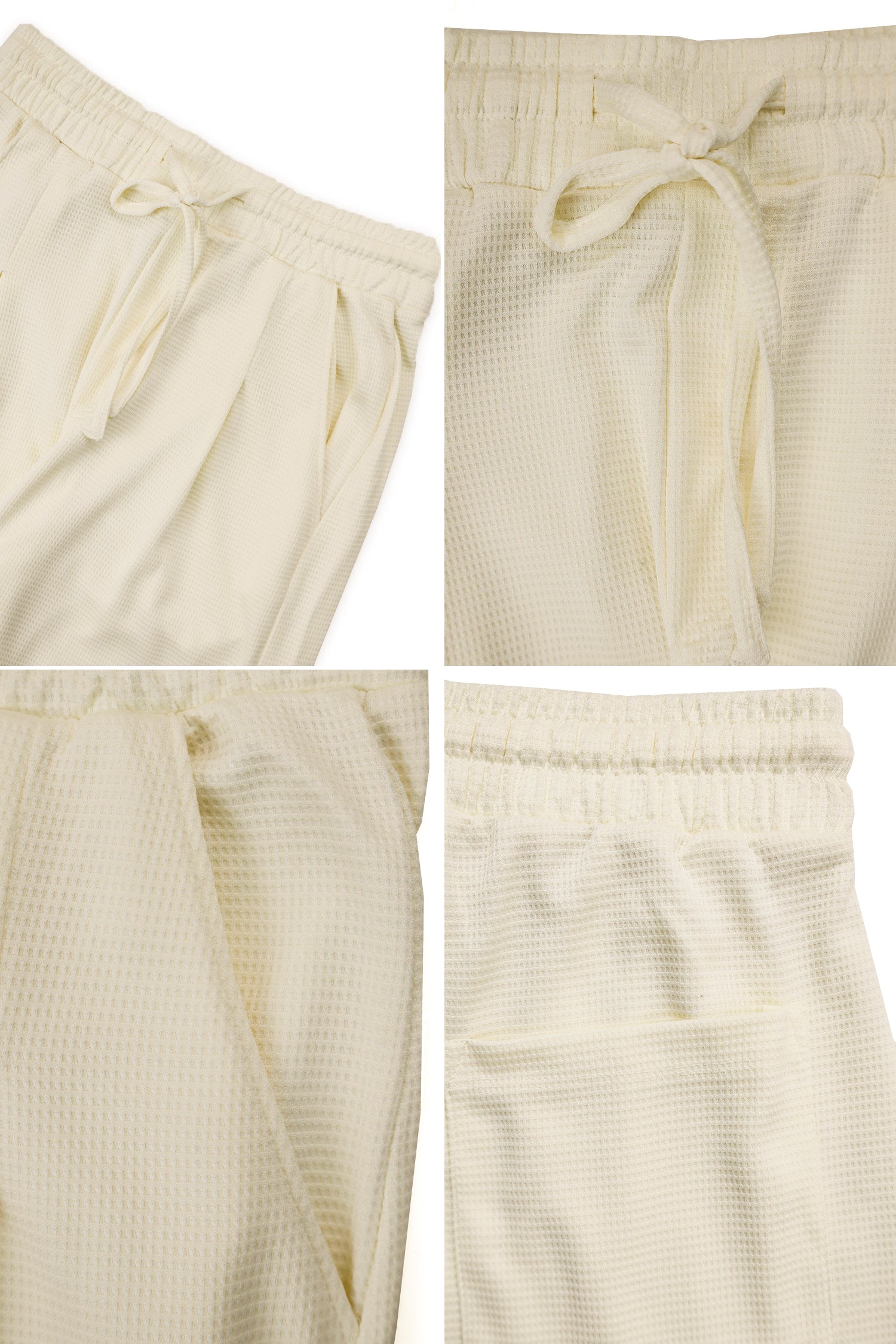 Turbo High Rise Pleated Waffle Pattern Loose Bottom Trouser