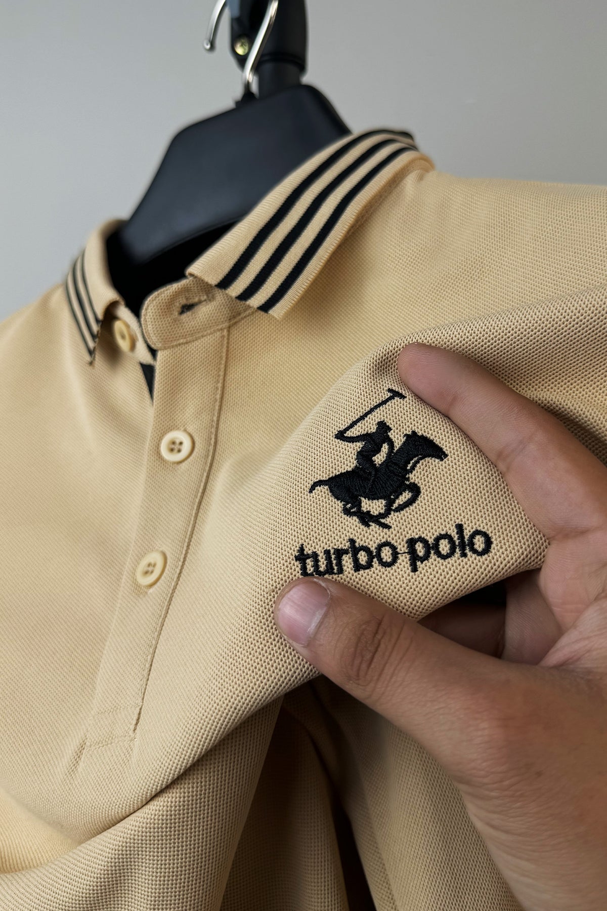 Turbo Polo Spring Lapel Horse Men's Polo Shirt