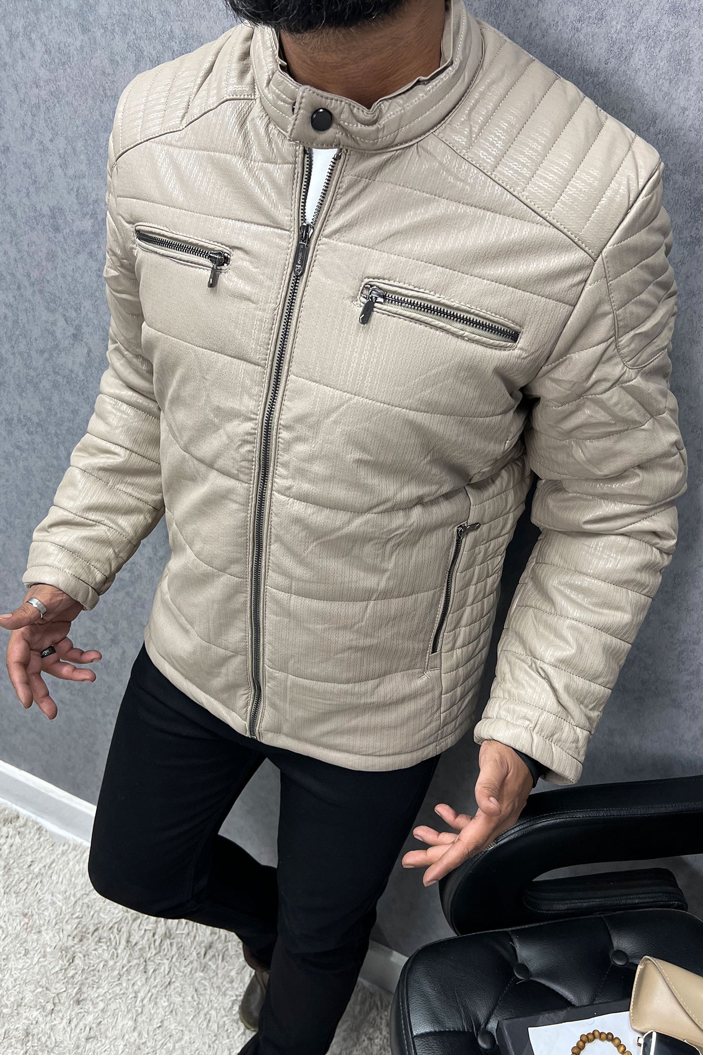 23AW sequel suede leather coach jacket