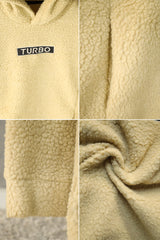 Turbo Cozy Imported Sherpa-Lined Hoodie In Creem