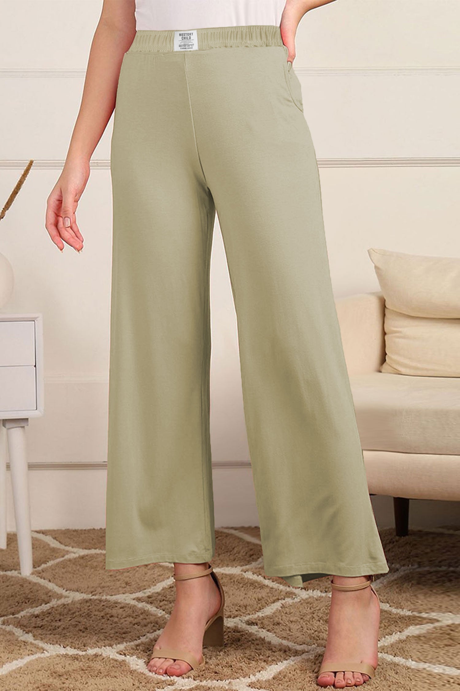 Cozy Fit Texture Style Flapper Trouser - Women