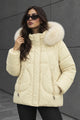 Women Quilted Detachable Arm & Hood Imported Puffer Jacket