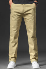 Fashion Trend Slim Fit Premium Cotton Pant In Creem