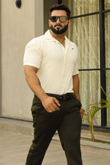 Turbo Artistic Touch Comfort Casual Shirt In Cream