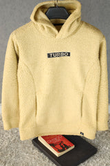 Turbo Cozy Imported Sherpa-Lined Hoodie In Creem