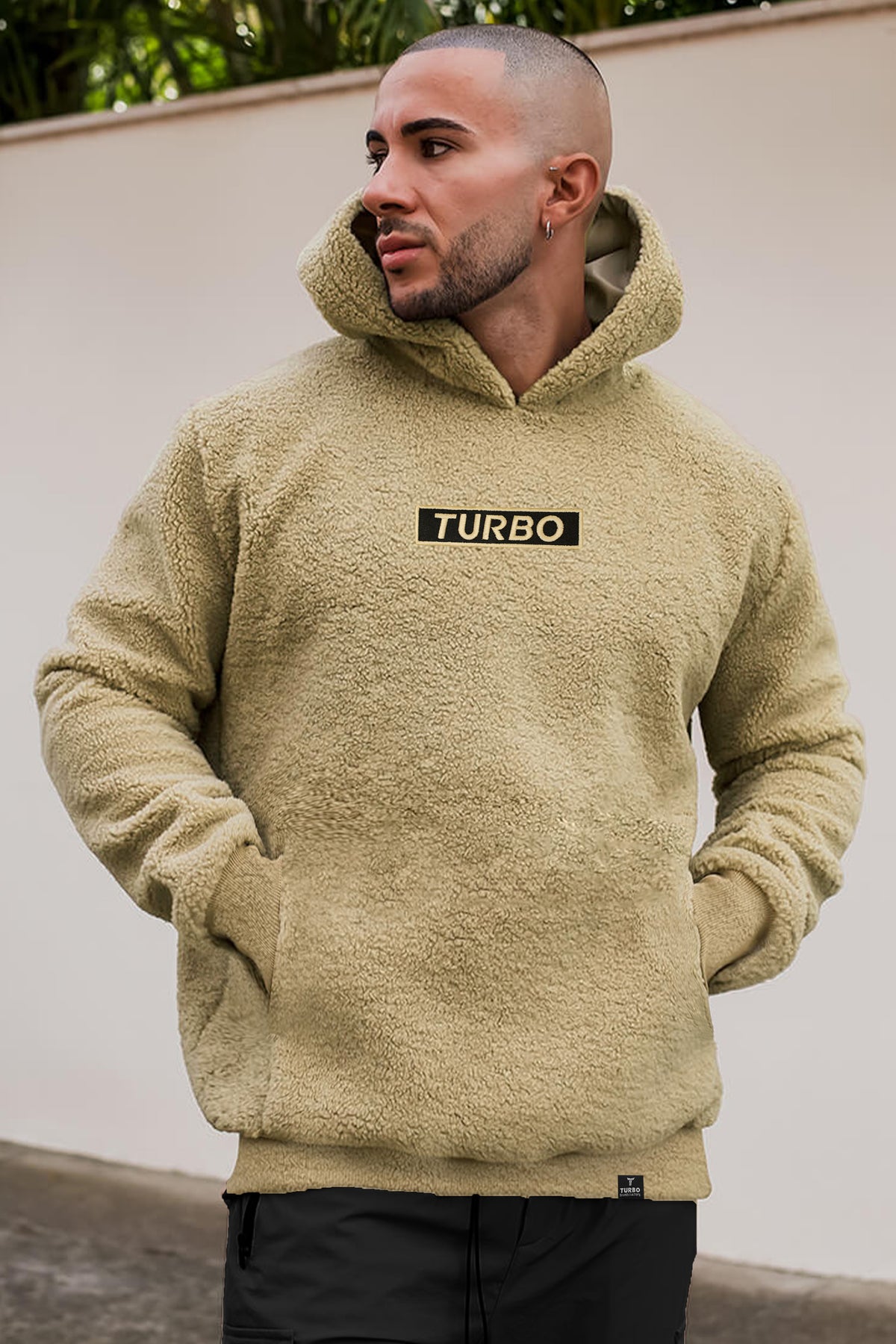 Turbo Cozy Imported Sherpa-Lined Hoodie In Creem