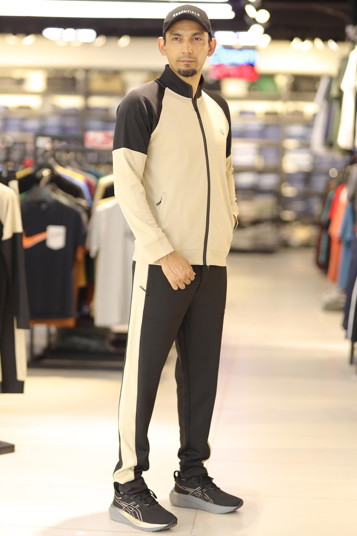 Turbo Raglan Sleeves Panel Moke Neck Zipper Tracksuit
