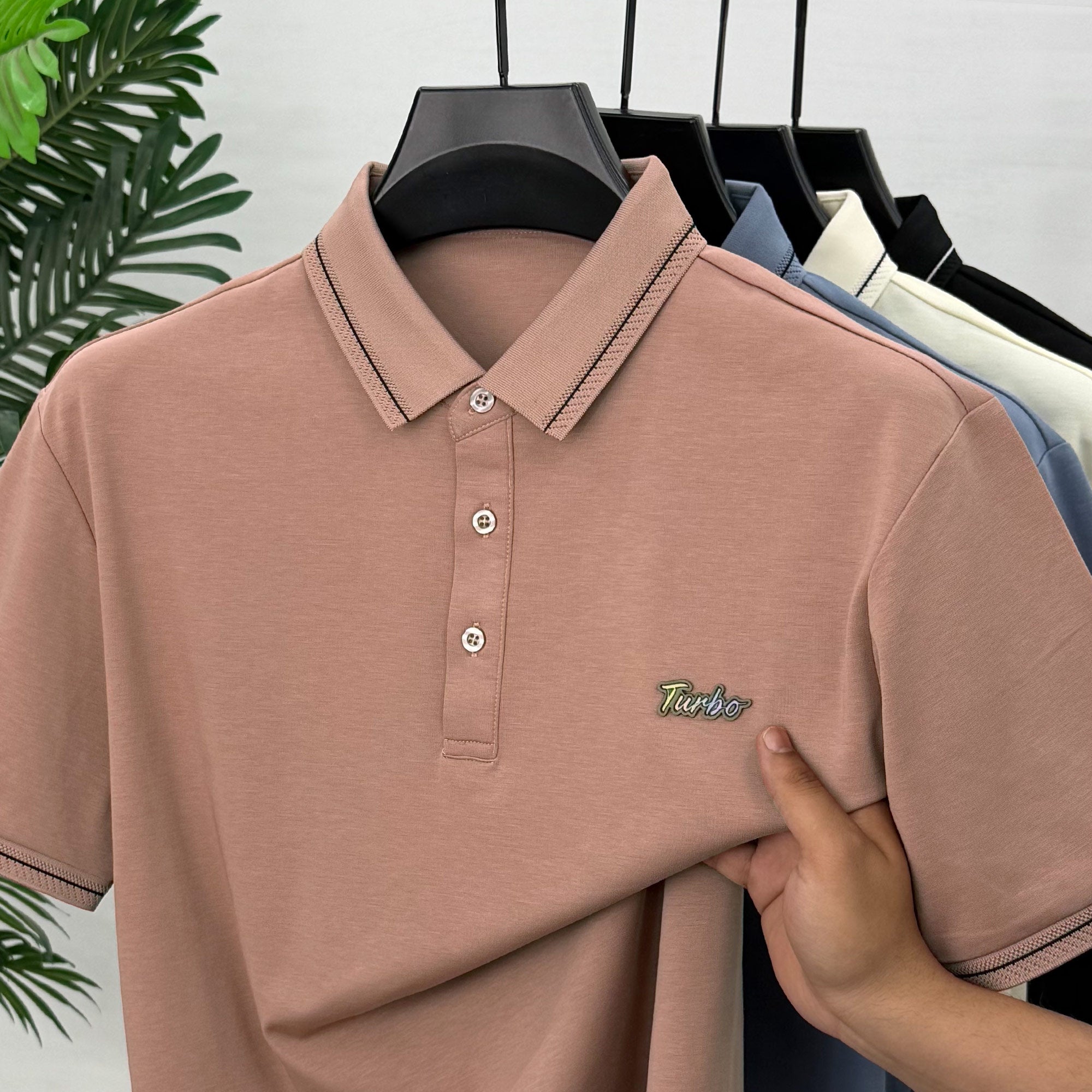 Turbo Striped Tipping Men's Polo T-Shirt