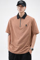 Turbo Contrast Collared Style Polo T-Shirt In Carrot