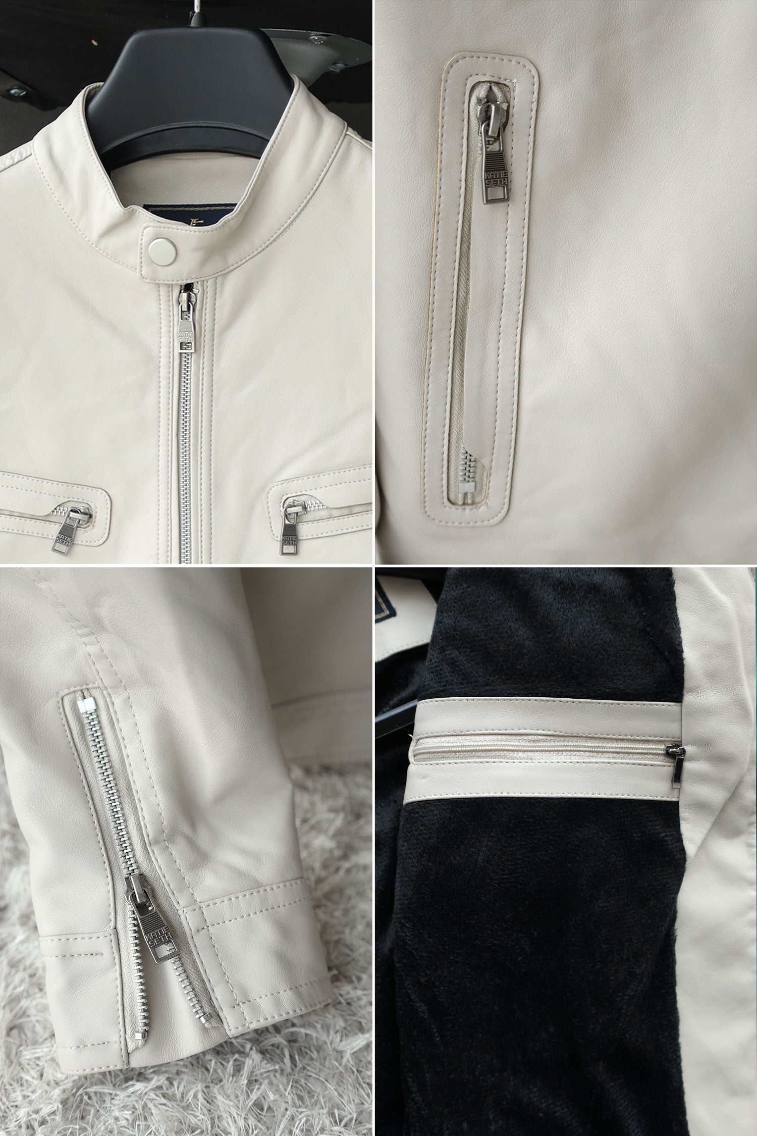 Zip Pocket Style Men's Imported Leather Jacket