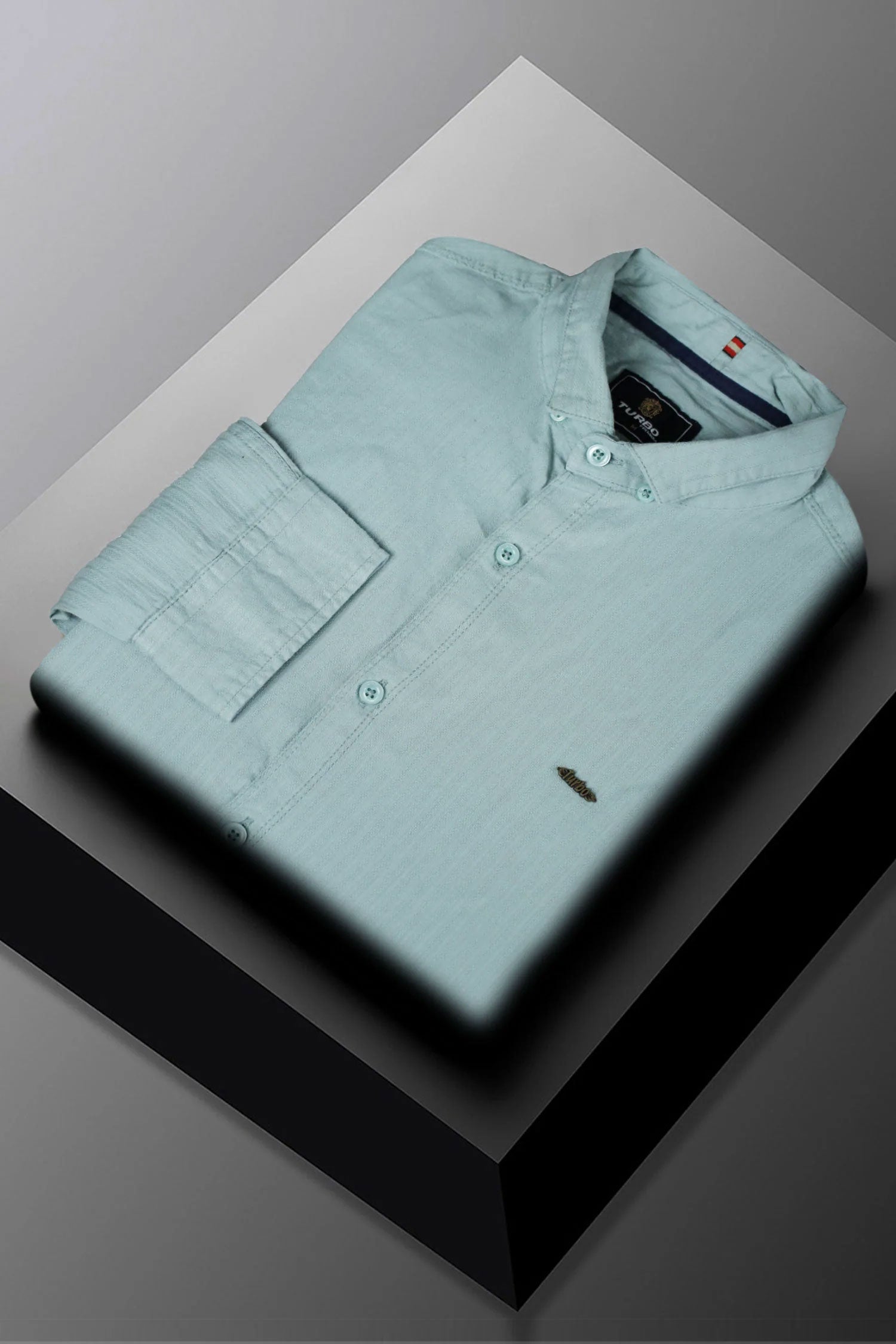 Turbo Organic MonoChromatic Long Sleeve Cotton Casual Shirt