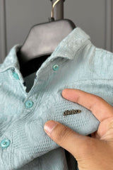 Turbo Vintage Patterend Long Sleeve Cotton Casual Shirt