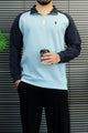 Polo Color-Block Quarter Zip Imported Mock Neck Men's Sweatshirt