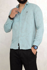 Turbo Vintage Patterend Long Sleeve Cotton Casual Shirt