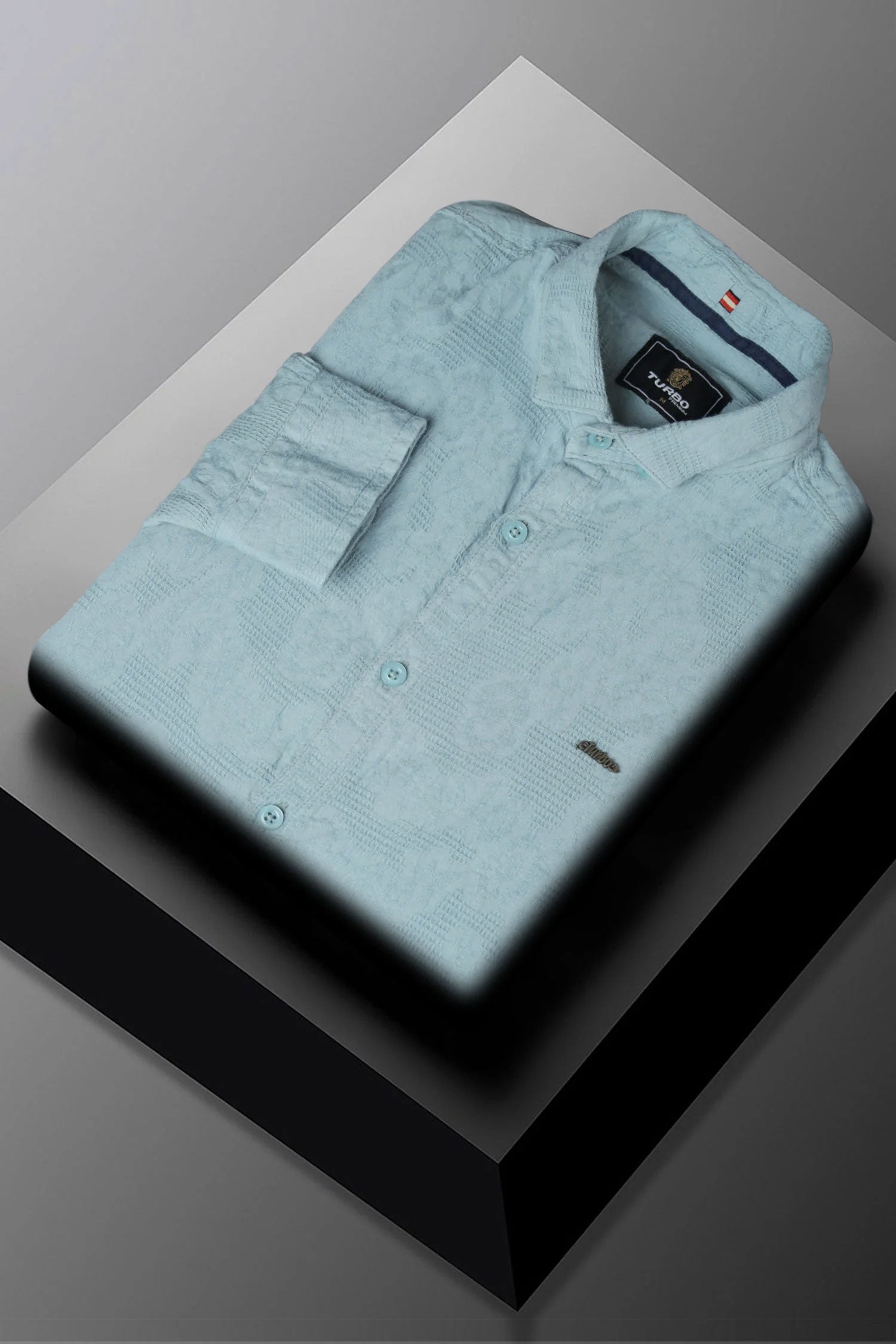 Turbo Vintage Patterend Long Sleeve Cotton Casual Shirt
