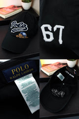 Polo Bear 67 Baseball Adjustable Cotton Cap In Black