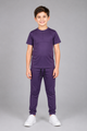Turbo Zip-Neck Top Style Younger Kids Co-Ord Set In Purple