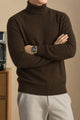 Turbo Cable-Knit Texture Turtleneck Pullover Imported High Neck