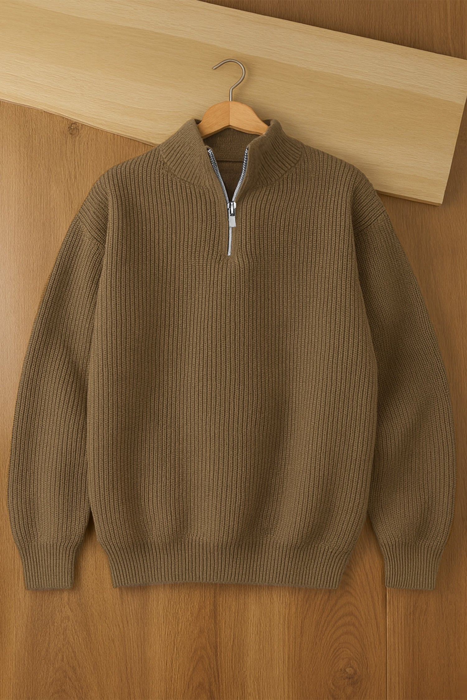 Turbo merino quarter zip Imported Men's Sweater