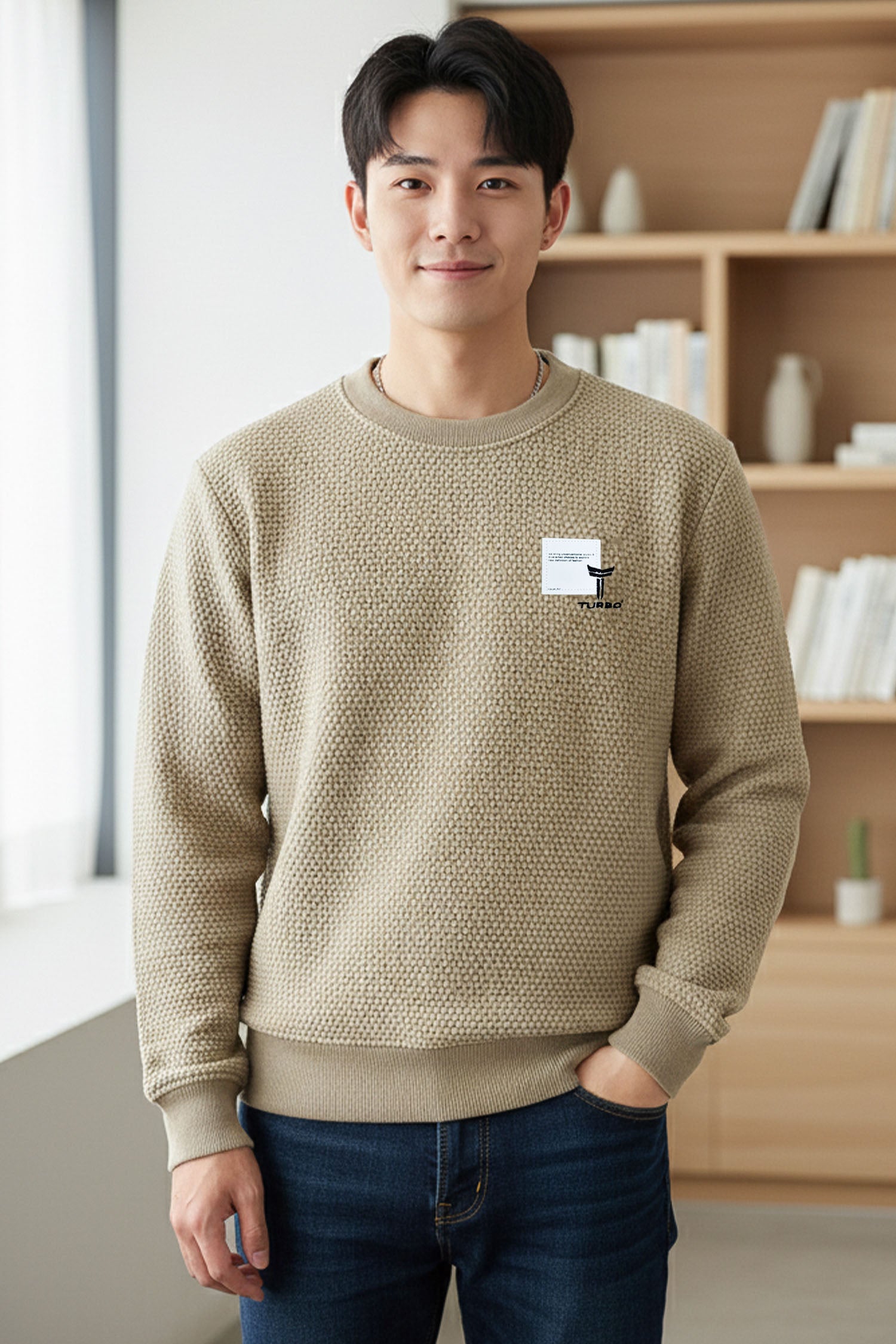 Turbo HoneyComb Patterened Imported Men's Sweatshirt