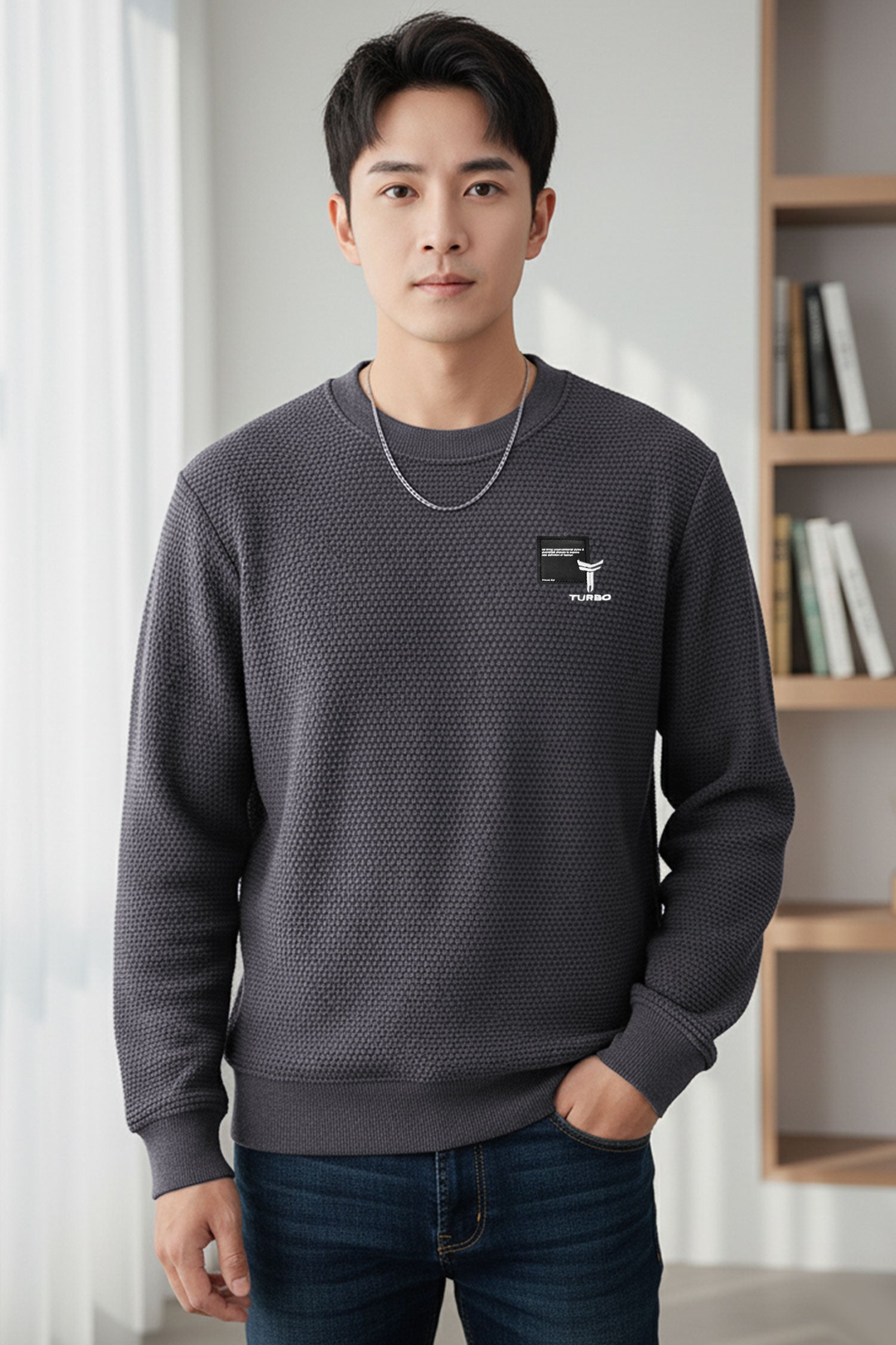 Turbo HoneyComb Patterened Imported Men's Sweatshirt