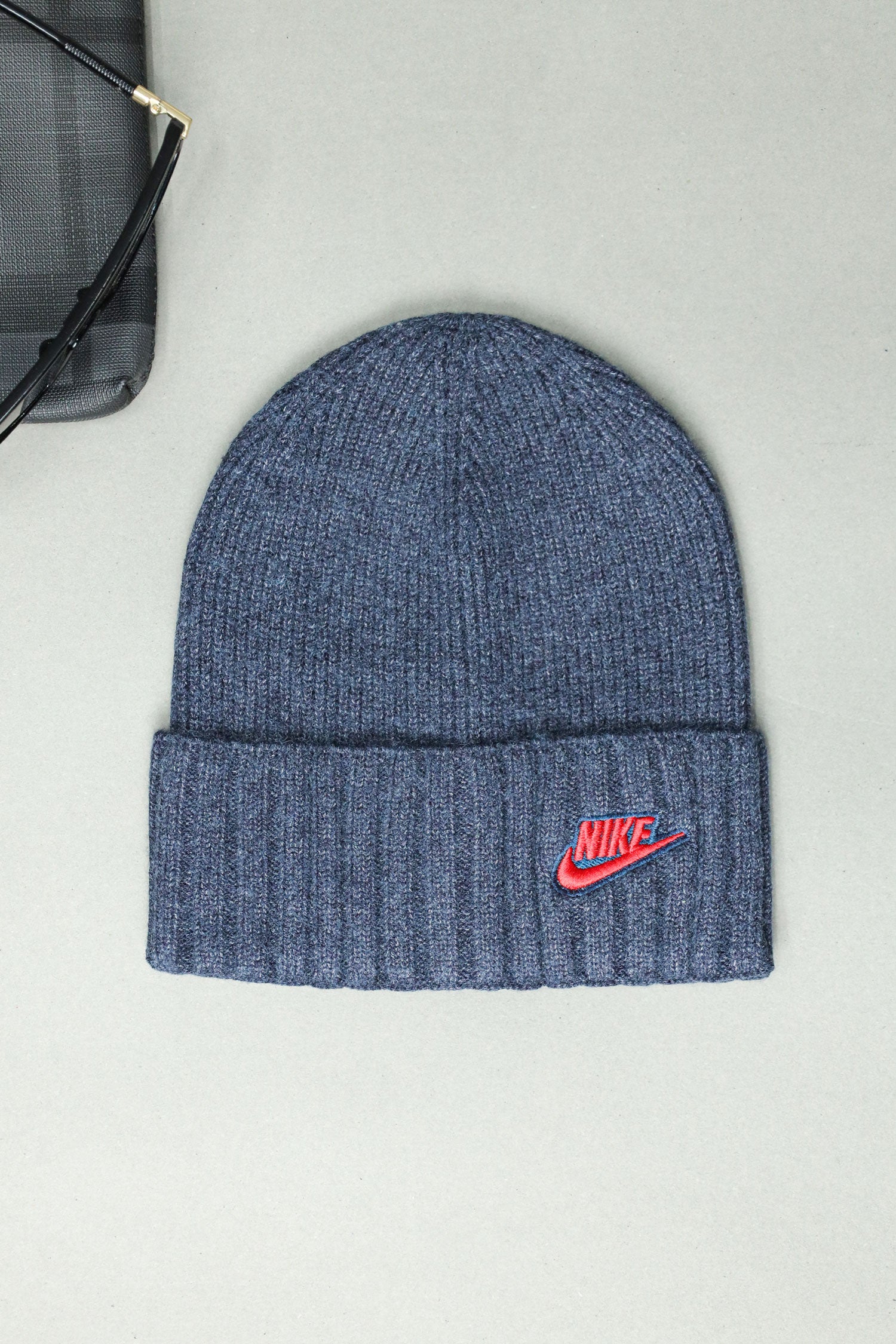 Nke Icon Cashmere Wool Beanie Cap In Dark Blue