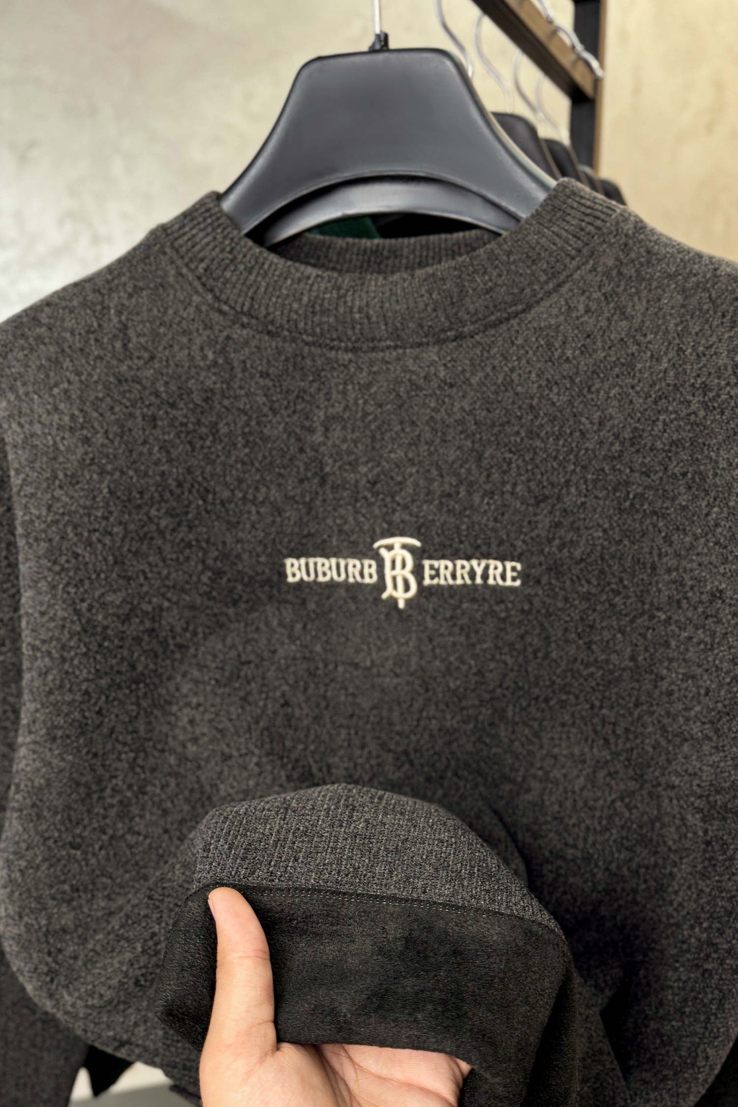 Wool Knitwear Round Neck Imported Men's Sweatshirt