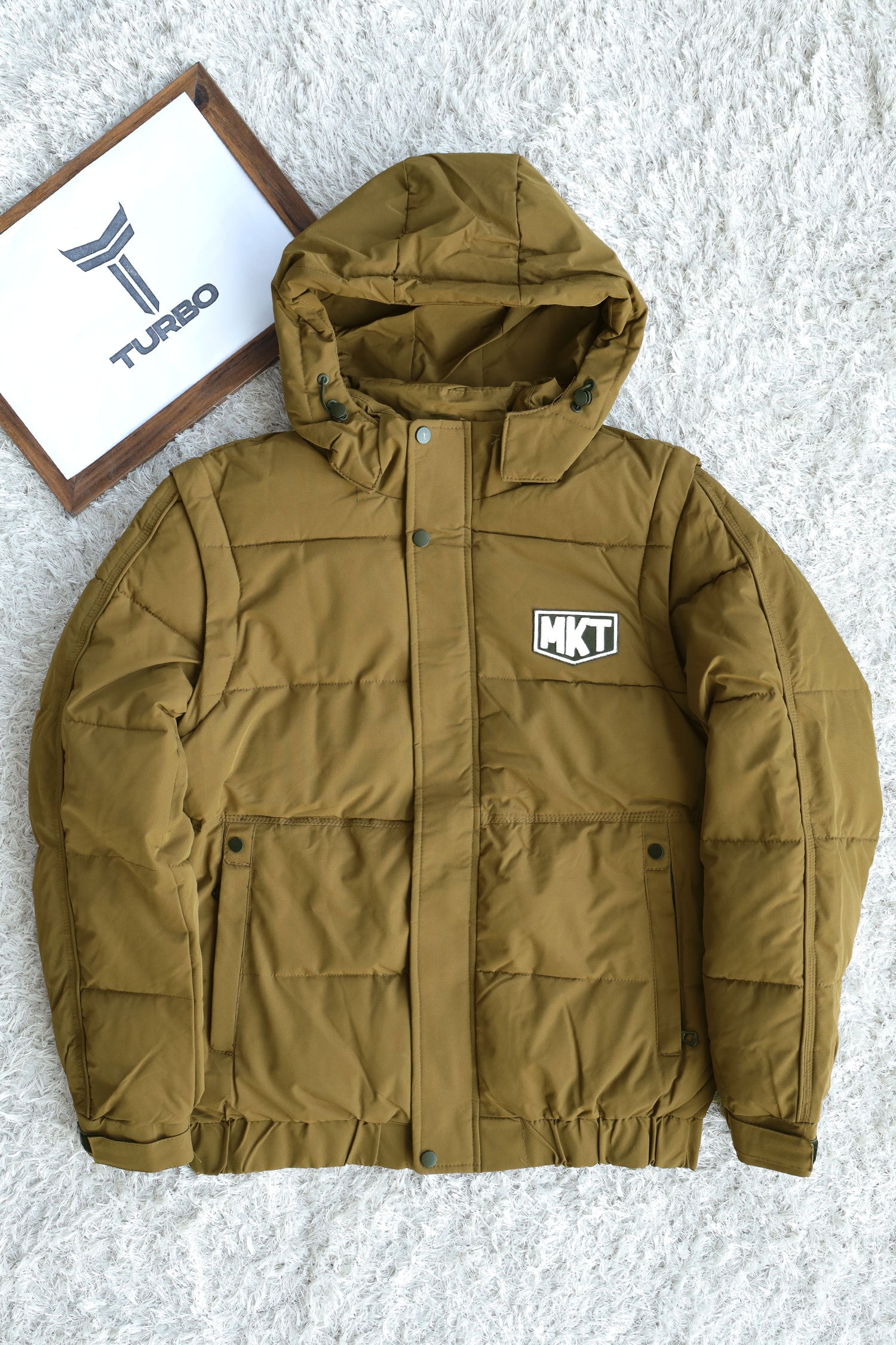 Mkt Removable Sleeves Imported Puffer Jacket