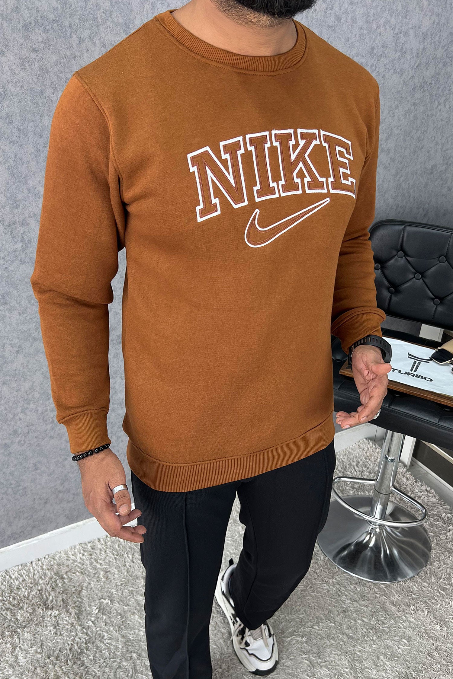 Nke Signature Typography Full Sleeve Men's Sweatshirt