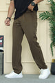 Dlce&Gabna Breathable Straight Fit Imported Slim-Fit Trouser In Dark Brown