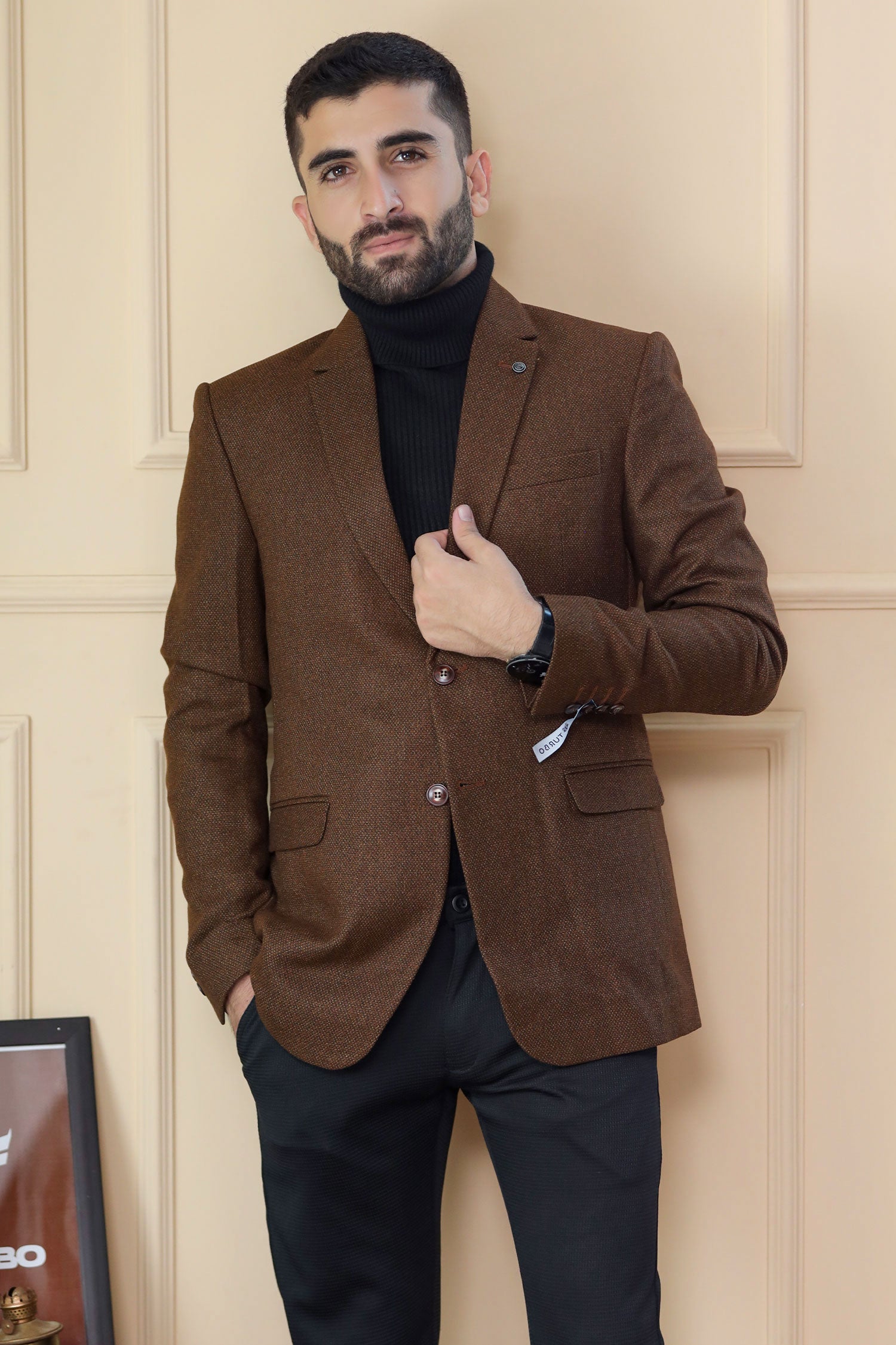 Classic Rich Premium Wool Blend Mens Casual Blazer