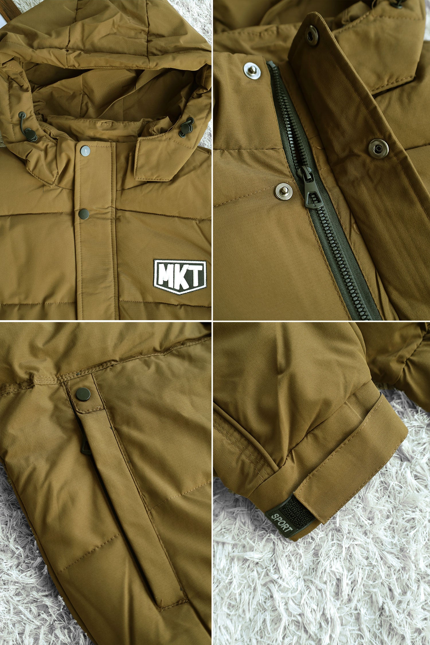 Mkt Removable Sleeves Imported Puffer Jacket