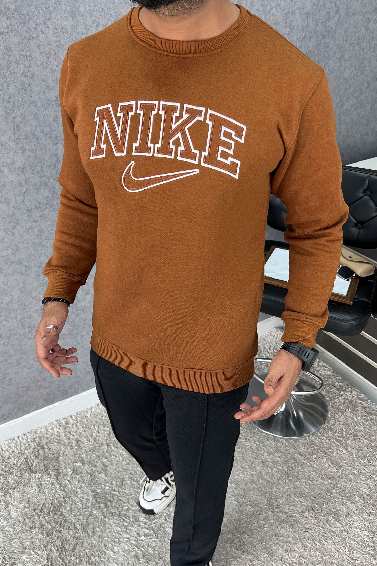 Nke Signature Typography Full Sleeve Men's Sweatshirt