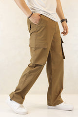 Turbo Relaxed Life Cotton Baggy Fit Trouser In Dark Brown