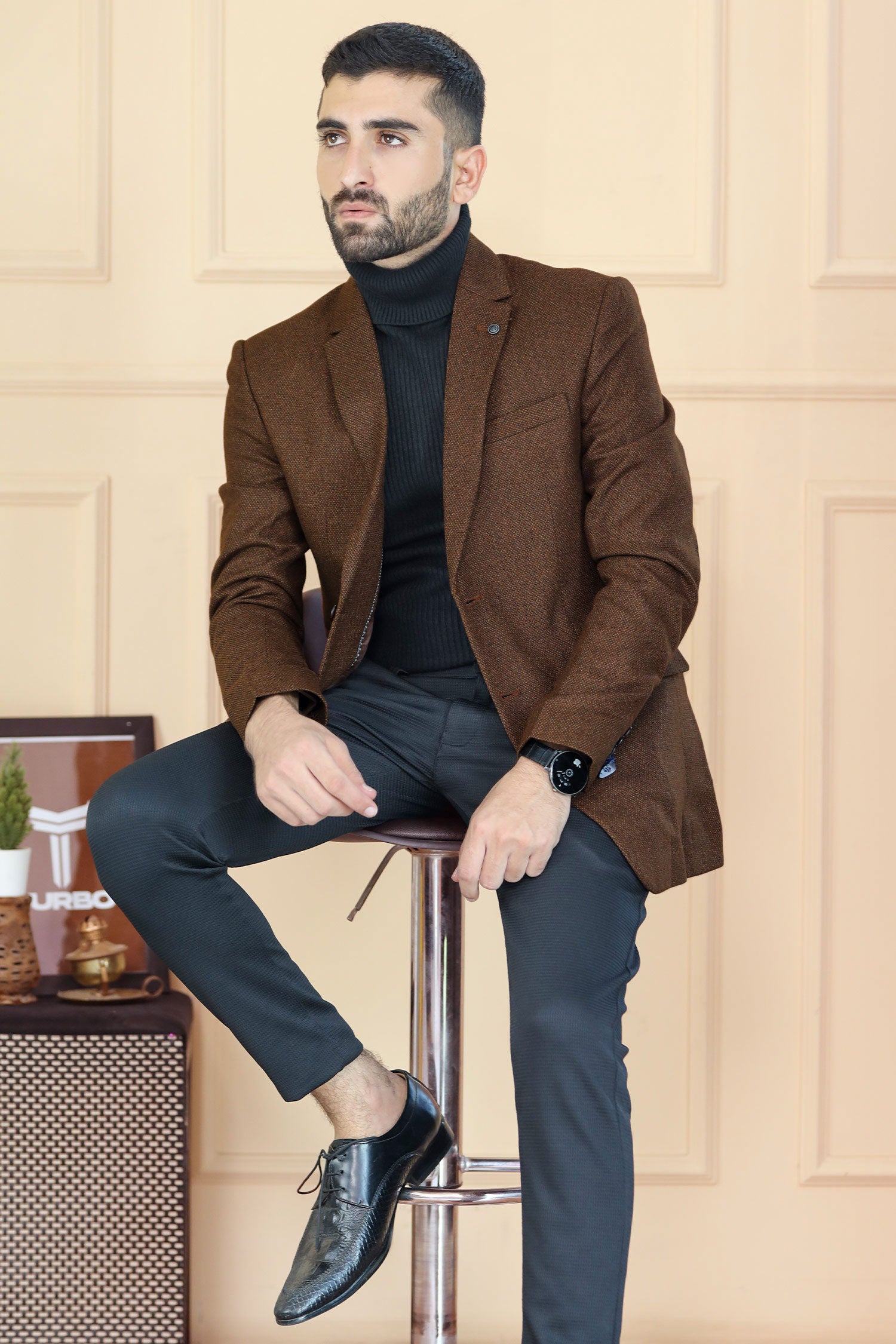 Classic Rich Premium Wool Blend Mens Casual Blazer