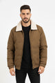 Synthetic Sherpa Collar Men's Imported Puffer Jacket