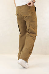 Turbo Relaxed Life Cotton Baggy Fit Trouser In Dark Brown