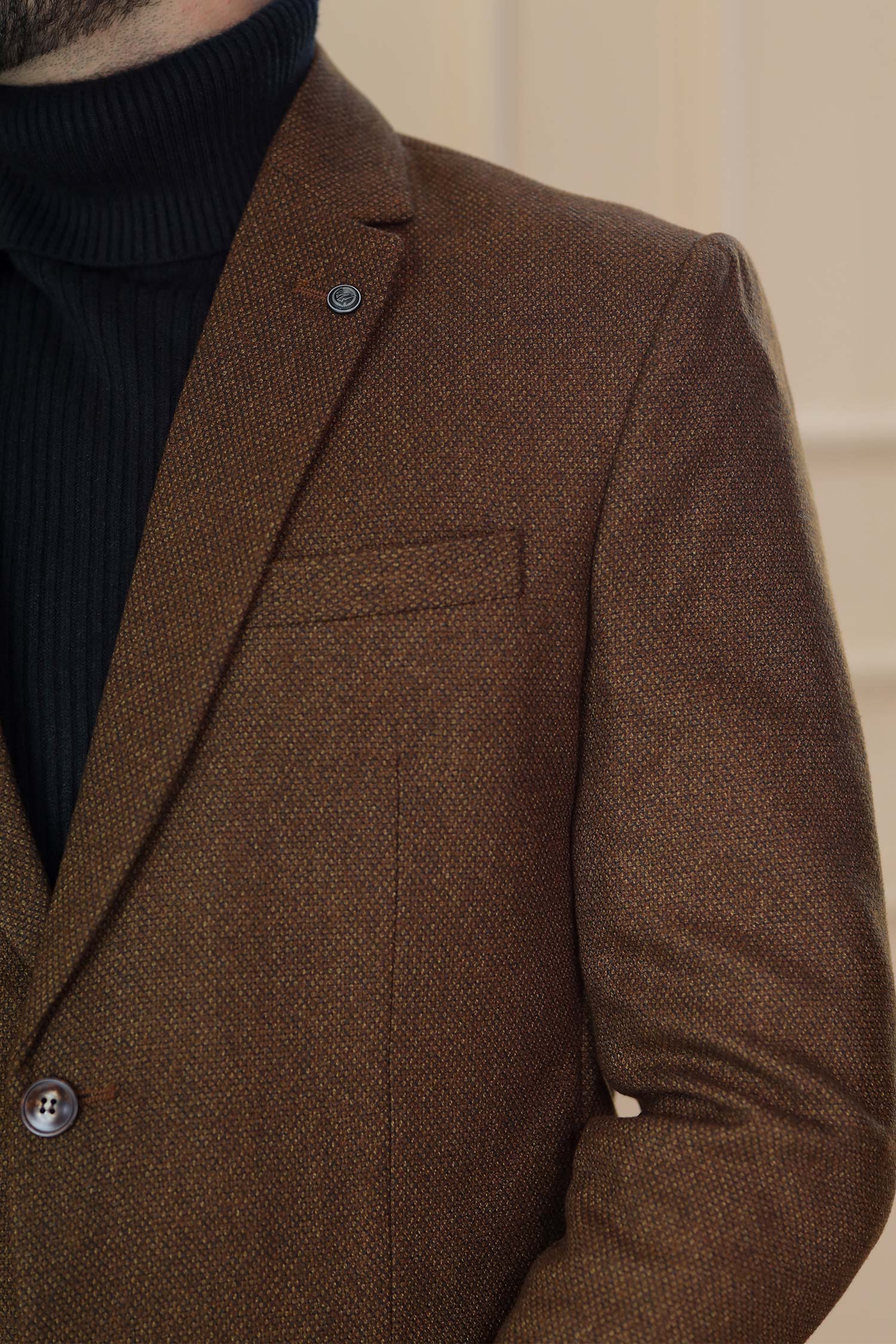 Classic Rich Premium Wool Blend Mens Casual Blazer