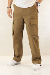 Turbo Relaxed Life Cotton Baggy Fit Trouser In Dark Brown