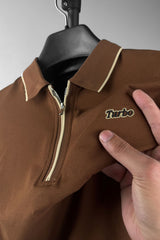 Turbo Studiofit Detailed Zip Collar Men's Polo Shirt