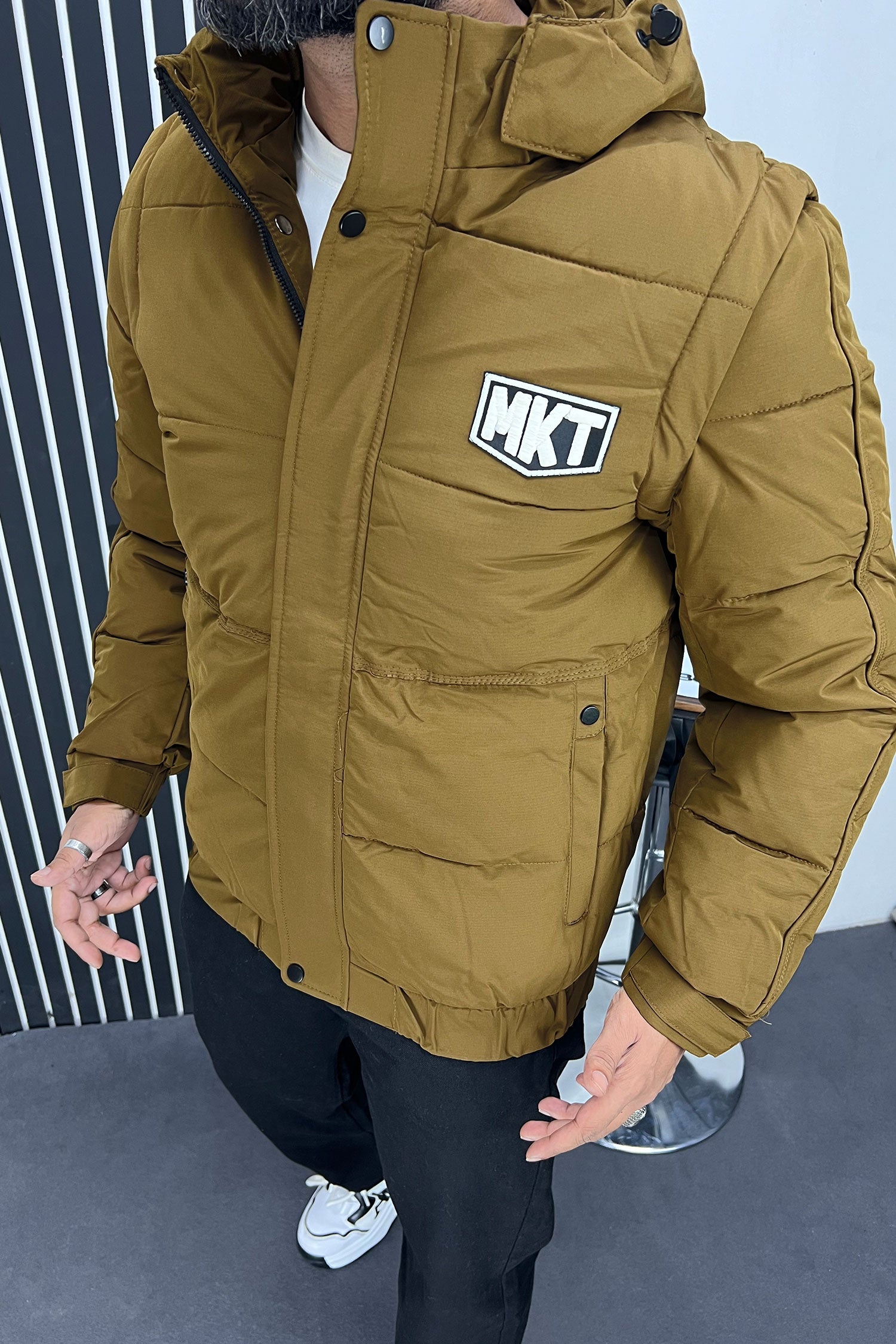 Mkt Removable Sleeves Imported Puffer Jacket