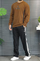 Turbo Knitted Side Panel Round Neck Men's Co-Ord Set
