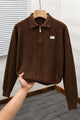 Armni Fine-Knit Collared Zipper Imported Men's Jumper Sweater