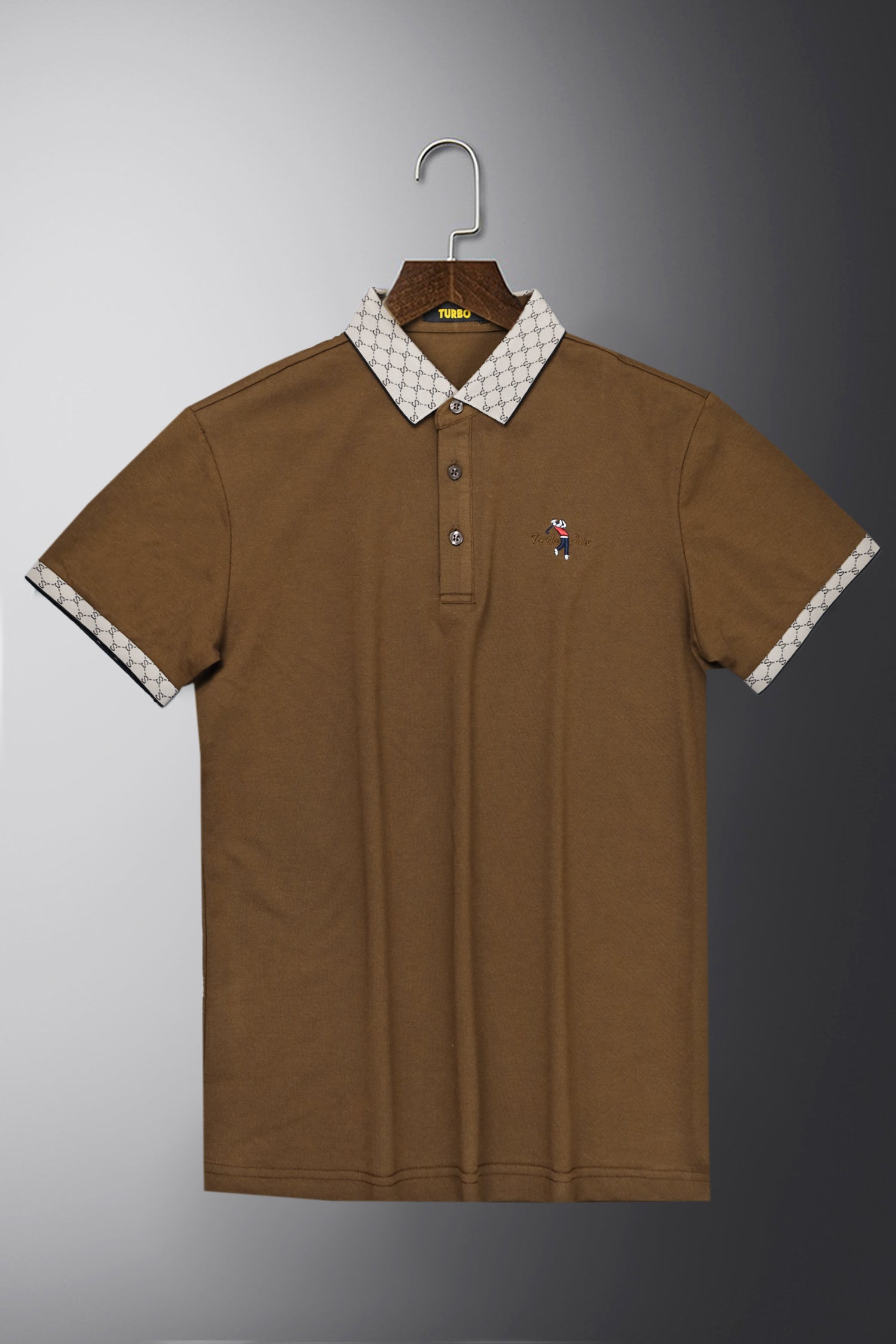 Turbo Bee Motif Polo Club Men's Polo Shirt