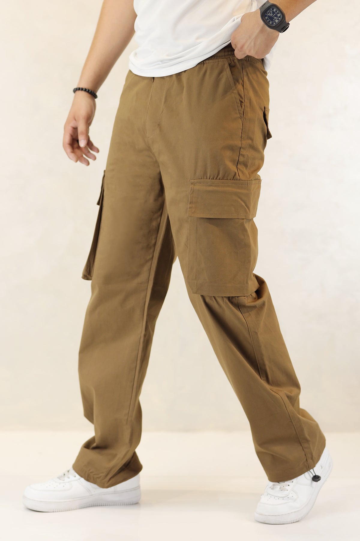 Turbo Relaxed Life Cotton Baggy Fit Trouser In Dark Brown