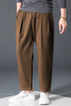Turbo Comfort Front Plate Regular Straight-Fit Trouser In Dark Brown