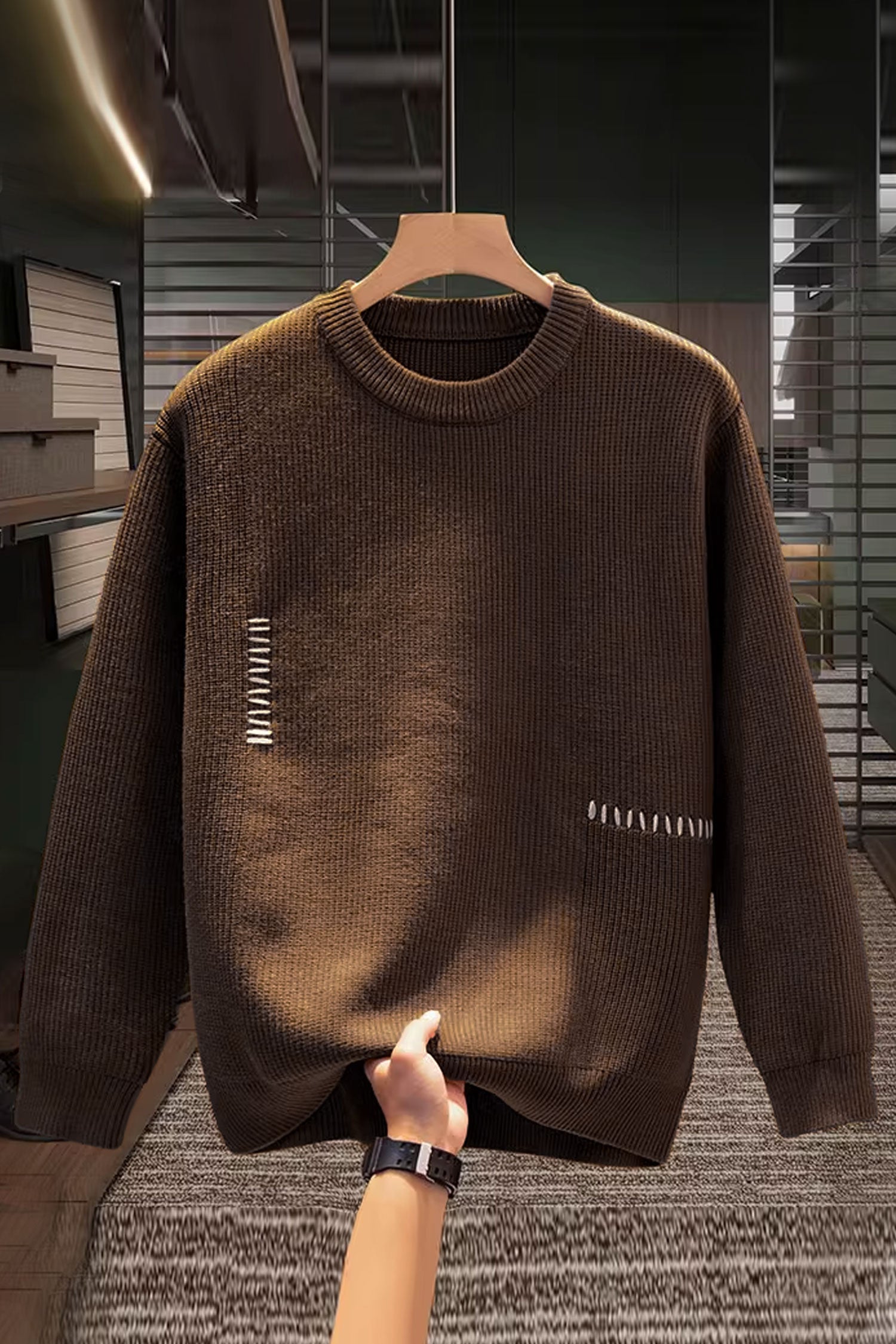 Turbo Geomatric Pattern Imported Men's Sweater