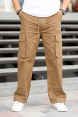 Turbo Relaxed Life Cotton Baggy Fit Trouser In Dark Brown